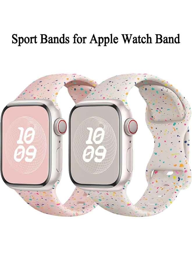 أحزمة رياضية لساعة أبل، متوفرة بأحجام 40 مم، 41 مم، 38 مم، و42 مم، مناسبة للنساء والأطفال والرجال. حزام سيليكون بلاستيكي معاد تدويره، لطيف، متوافق مع ساعات أبل من السلسلة 11، 10، 9، 8، 7، 6، 5، 4، 3، SE، والجيل الثالث/الثاني. - Image 1